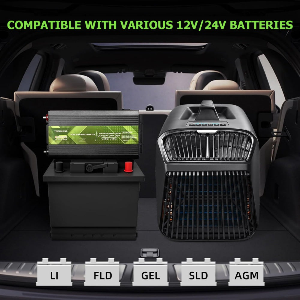 Portable Air Conditioner (IOG-1) 1500W Pure SINE Wave Inverter product photo (4/8) - OUTOHOME