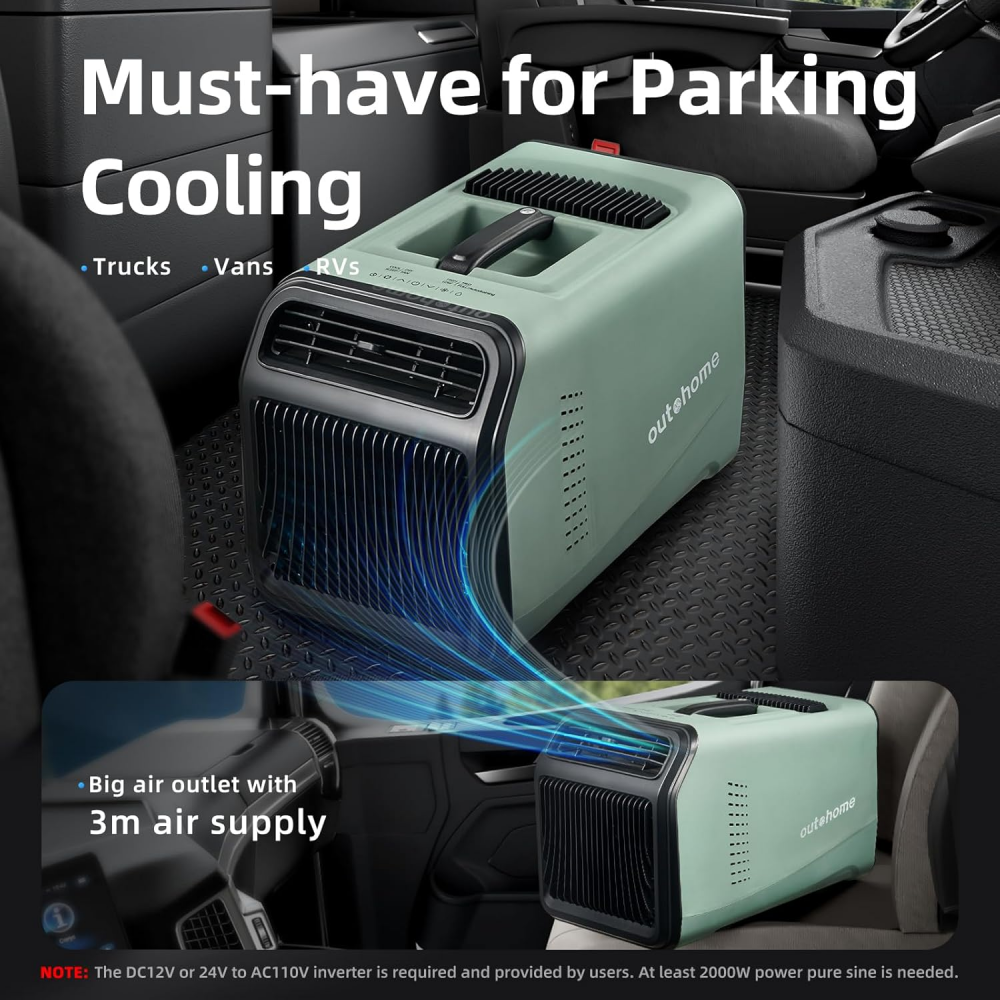 *Portable air conditioner YA01 （Green） product photo (5/7) - OUTOHOME